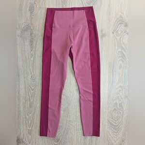 Athleta Transcend Colorblock 7/8 Legging Maroon Pink Women's Small